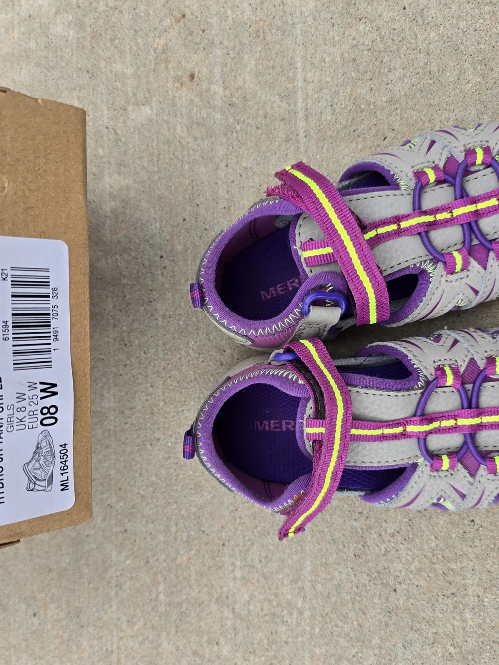 Brand NEW Merrell Kids Purple/Tan Hydro Water Sandal Merrell SZ 8 Little Kids